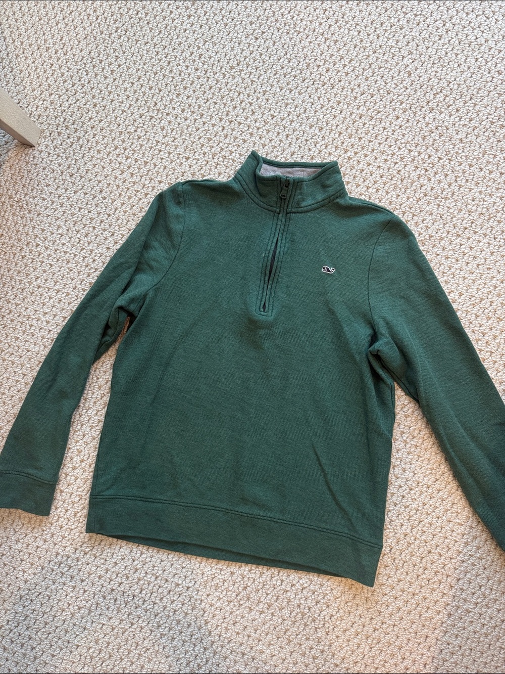 Vineyard Vines Kids Forest Green Quarter-Zip Pullover